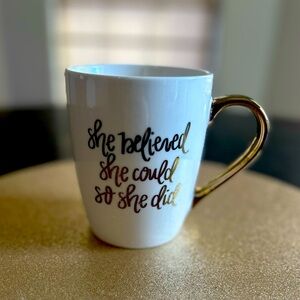 Motivational Quote Gold Coffee Mug